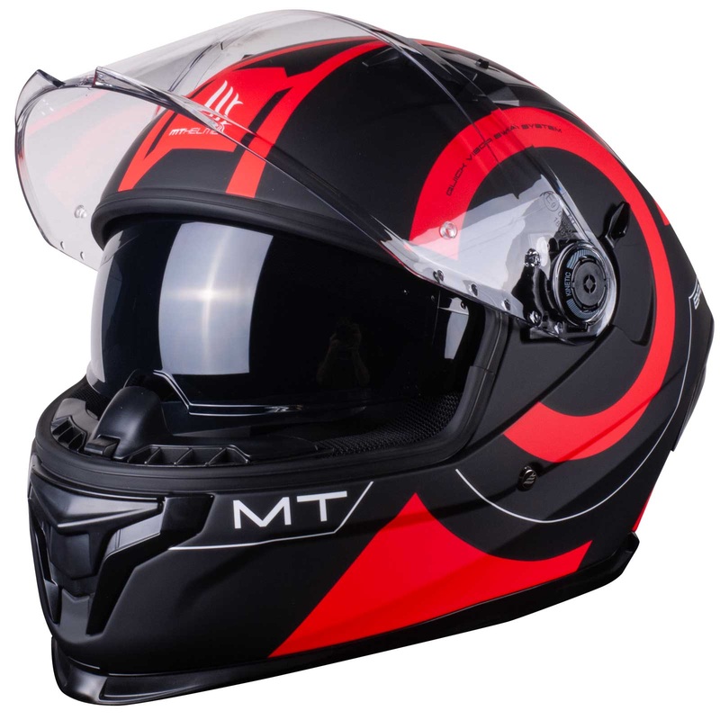 MT Braker SV Inox A5 Matt Black Red Full Face Helmet Matt Black L / 60cm