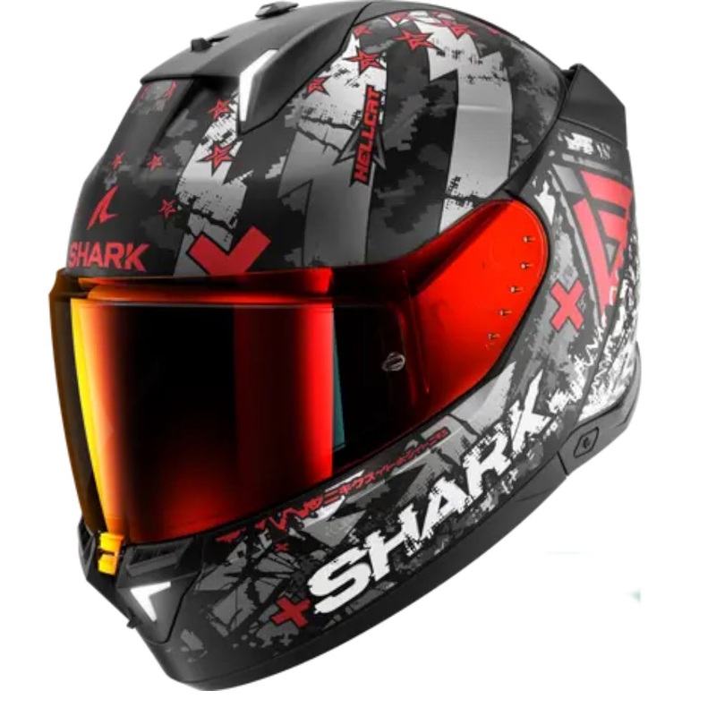 Shark Skwal I3 Hellcat Matt Black Grey Red Full Face Helmet XS / 54cm
