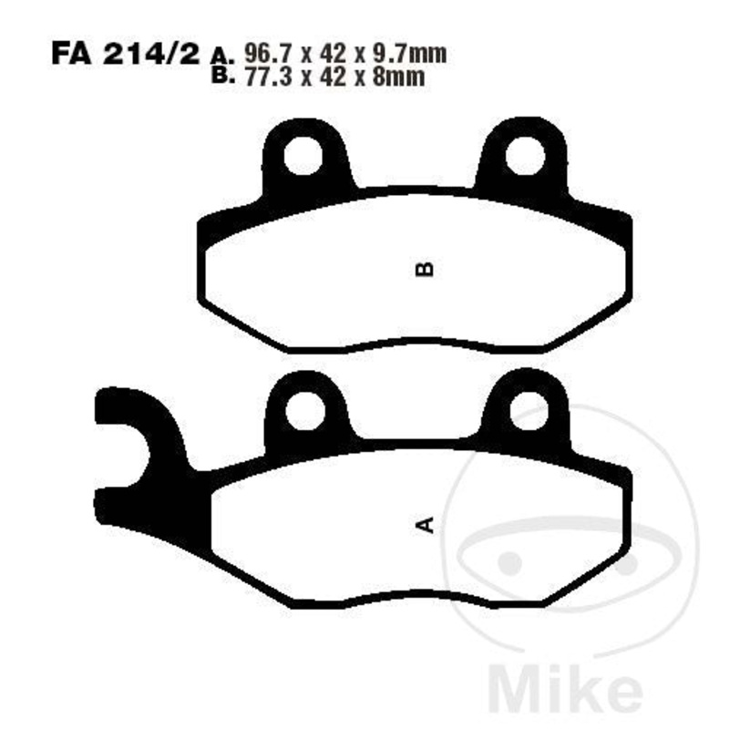 FA214/2 EBC Standard Organic Brake Pads