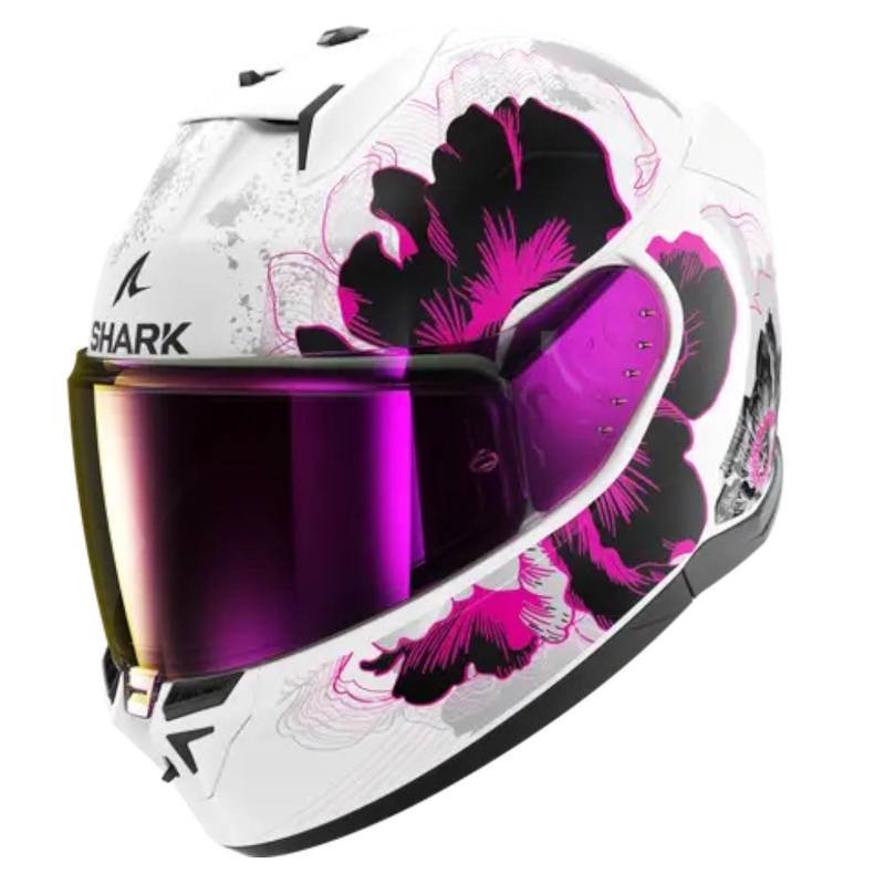 Shark D-Skwal 3 Mayfer WVA White Purple Grey Full face Helmet XS / 54cm