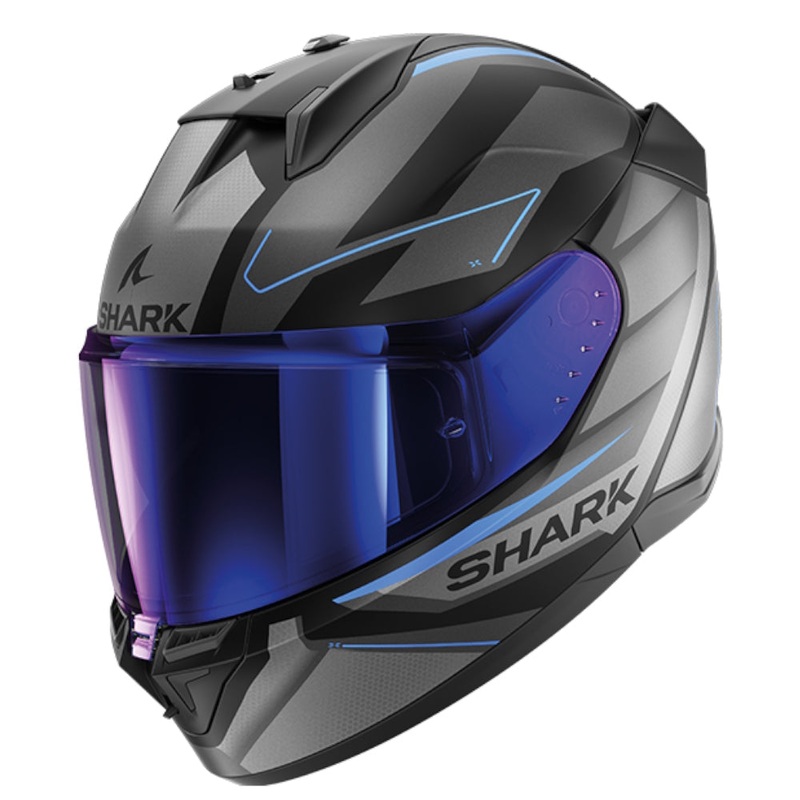 Shark D-Skwal 3 Sizler KAB Matt Black Grey Blue Full Face Helmet XS / 54cm