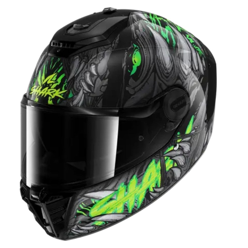 Shark Spartan RS Shaytan KGA Black Green Grey Full Face Helmet XS / 54cm