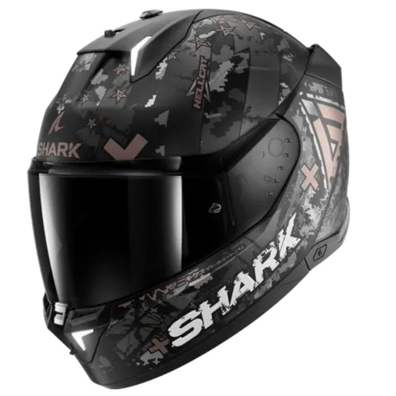 Shark Skwal I3 Hellcat Matt Black Grey Full Face crash Helmet XS / 54cm