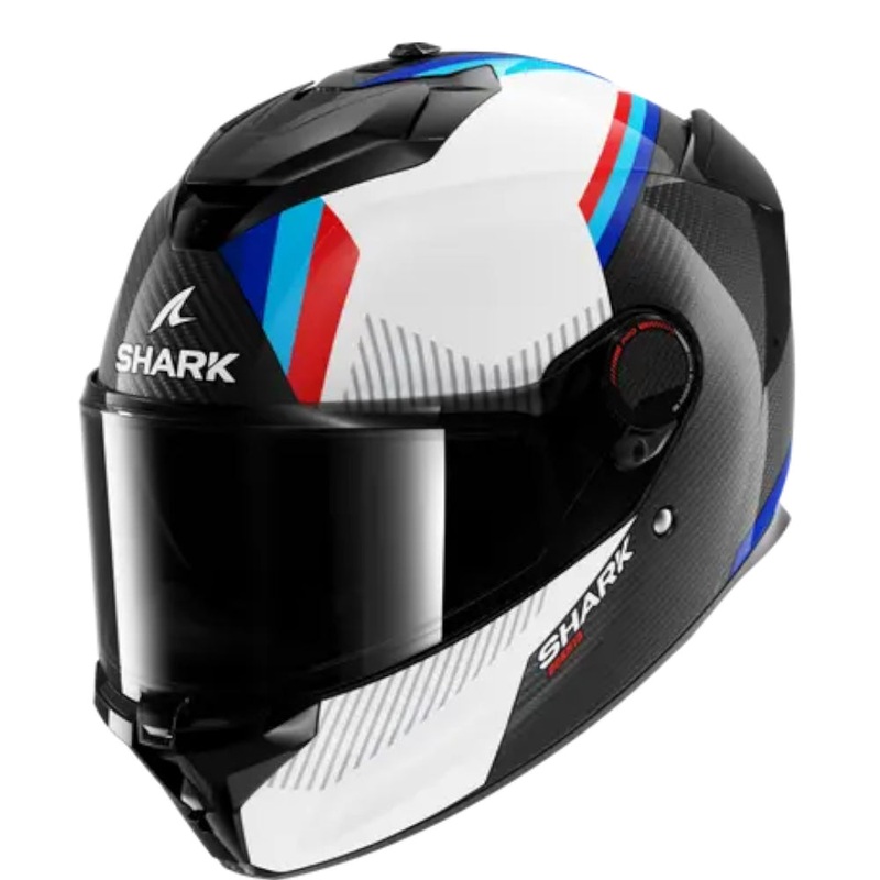 Shark Spartan GT Pro Dokht Carbon Full Face White Blue Crash Helmet XS / 54cm