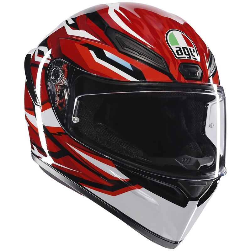 AGV K1-S Lion Black Red White Full Face Helmet Red 2XL / 64