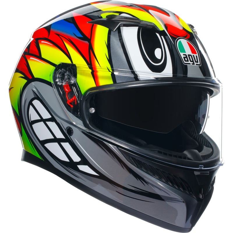 AGV K3 Birdy 2.0 Full Face Helmet Grey Yellow Red Grey XS / 54cm