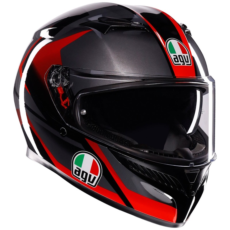 AGV K3 ECE 22.06 Striga Matt Black Grey Red Full Face Helmet Red 2XL / 64