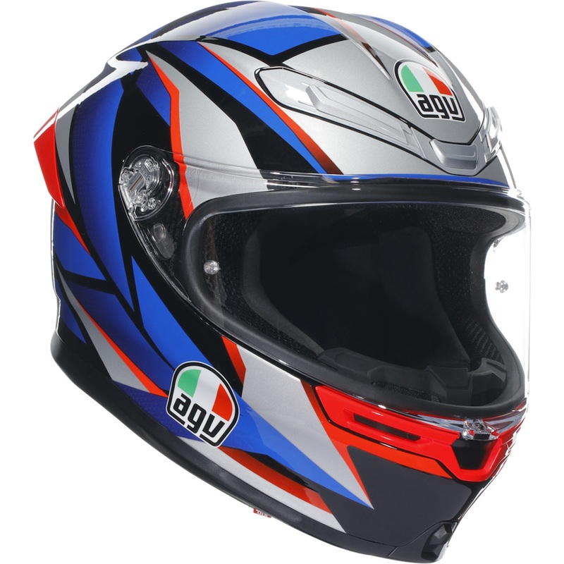 AGV K6-S Slashcut Black Blue Red Full Face Helmet Blue 2XL / 64