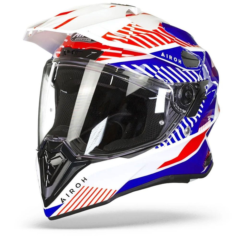 Airoh Commander White Blue Adventure Helmet White 2XL / 63cm