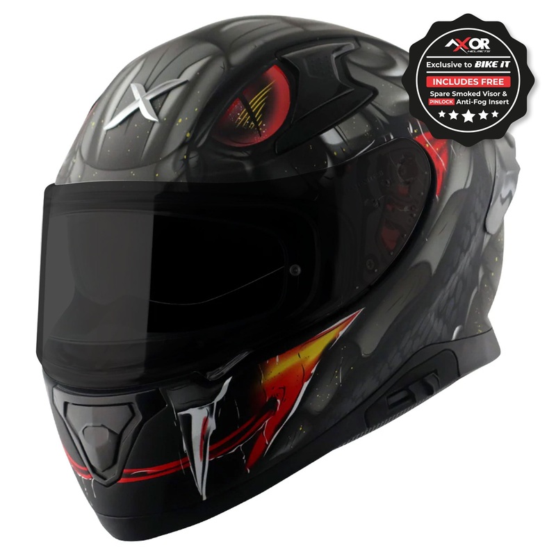 Axor Apex Venomous Black Grey Matt Full Face Helmet Grey S / 56cm