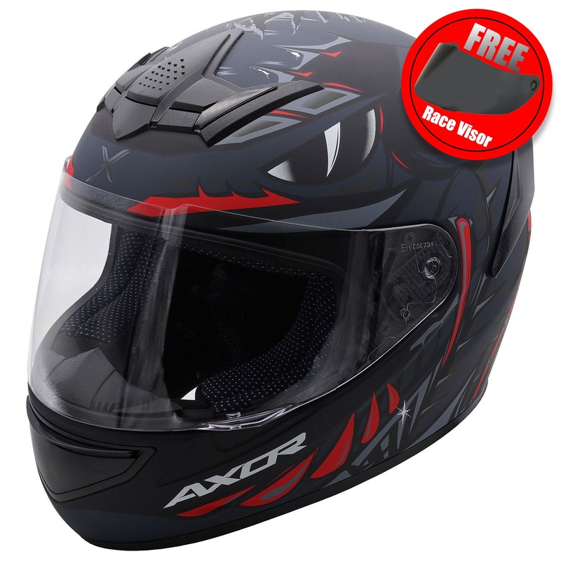 Axor Rage Python Black / Red Full Face Helmet Matt Black S / 56cm