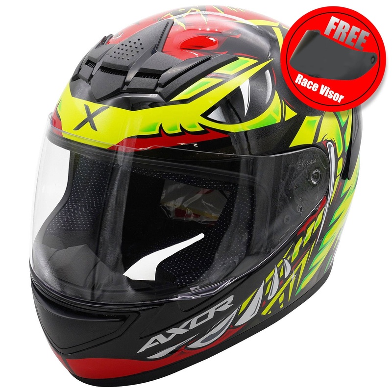 Axor Rage Python Red / Flo Yellow Full Face Helmet Red S / 56cm