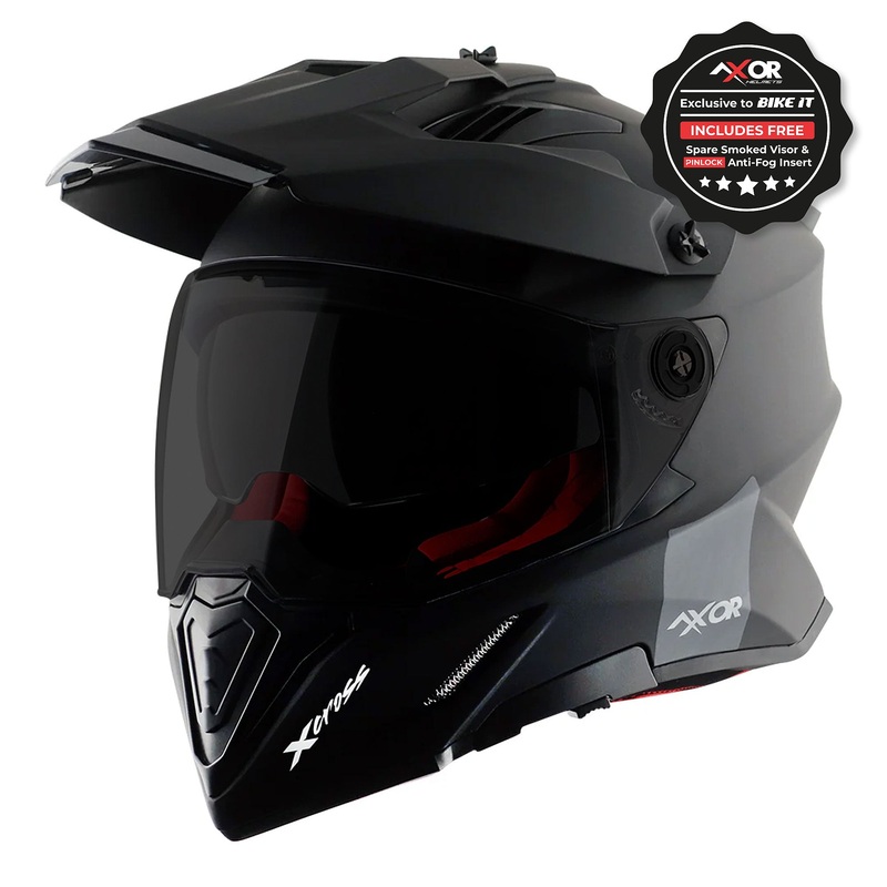 Axor X-Cross Adventure Matt Black Dual Sport Helmet Matt Black S / 56cm