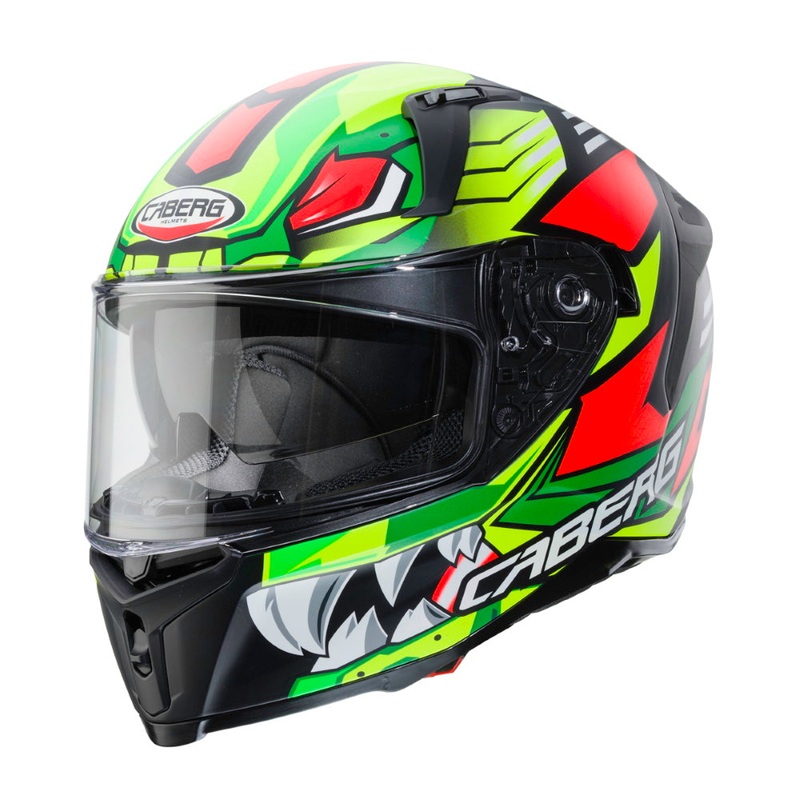 Caberg Avalon Giga Matt Black Yellow Fluo Red Full Face Helmet Yellow XS / 54cm