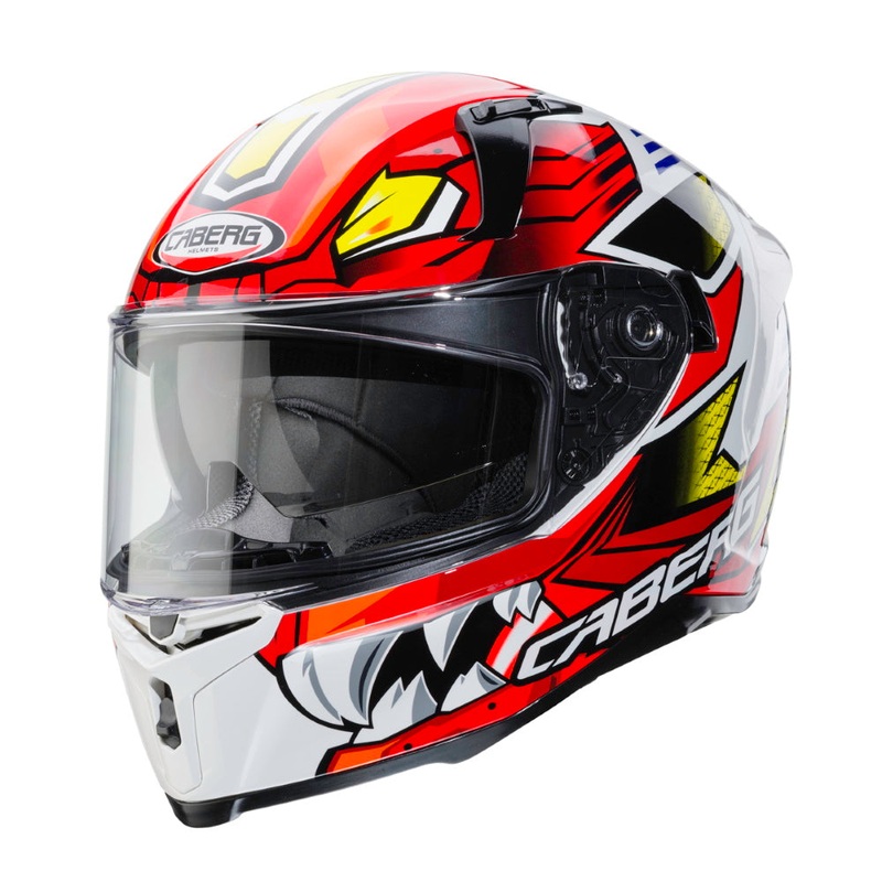 Caberg Avalon Giga White Red Yellow Full Face Helmet Red XS / 54cm