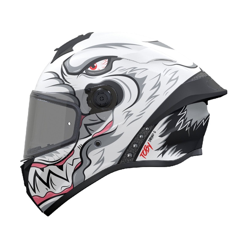 MT Targo S Toby AO Gloss White Full Face Helmet White XS / 54cm