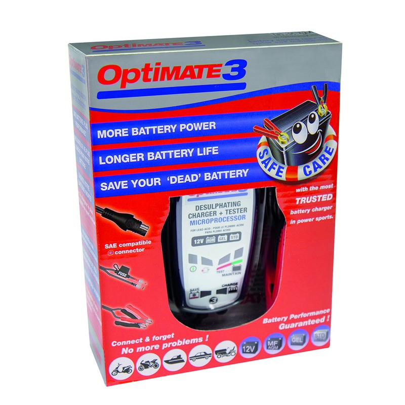Optimate 3 Global Battery Charger with Hanging Hook