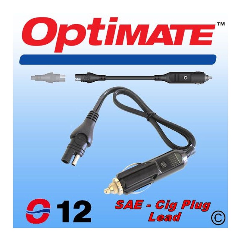 OptiMate SAE Cig Lighter Plug Lead