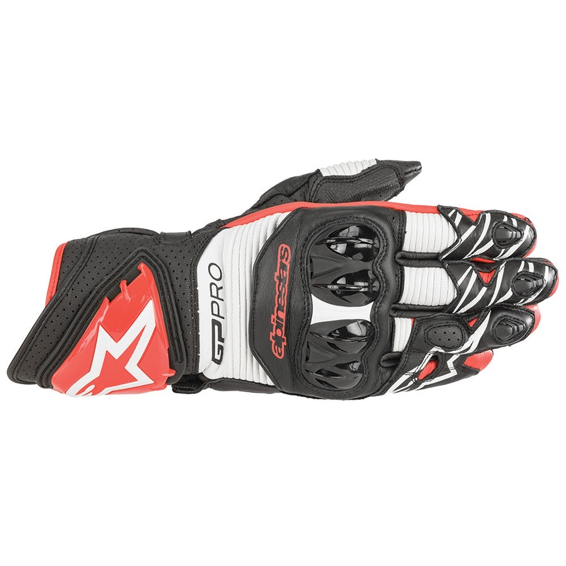 Alpinestars GP Pro R3 Gloves Black White Bright Red 2XL Red
