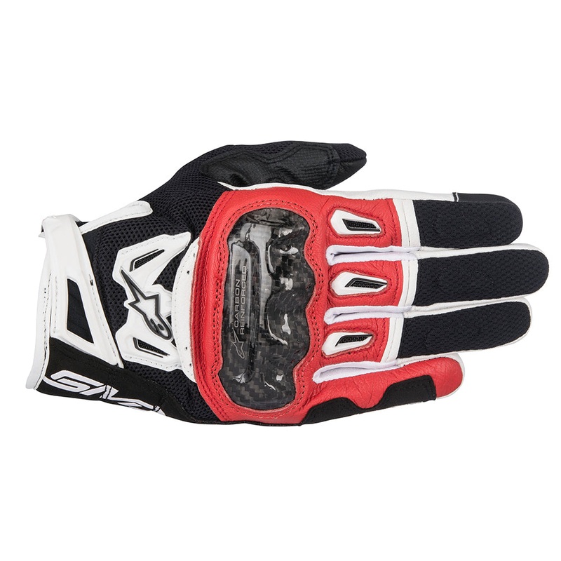 Alpinestars SMX-2 Air Carbon V2 Gloves Black Red White 3XL Red