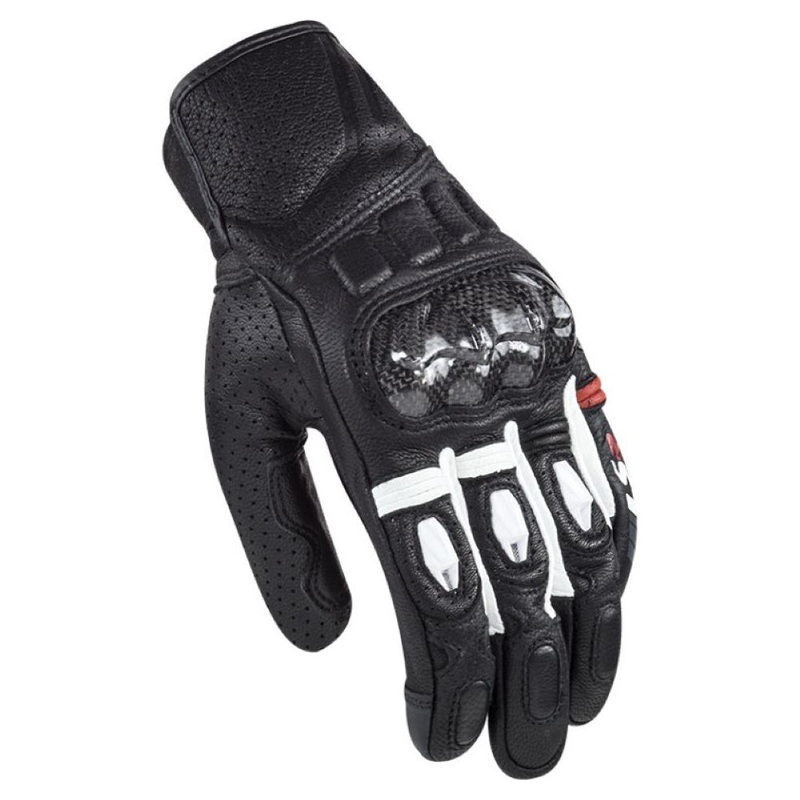LS2 Spark Mens Gloves White Black 3XL Black