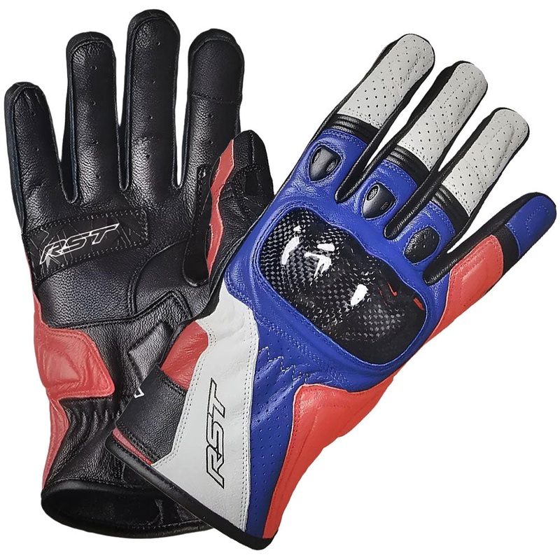 RST Stunt 3 CE Mens Gloves Red Blue White S Red