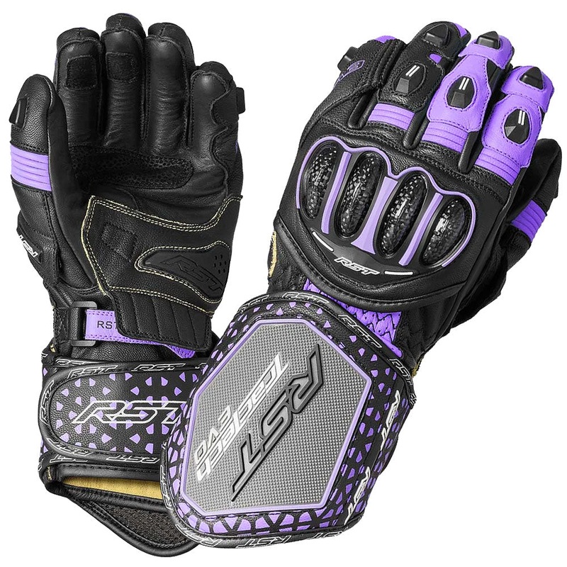 RST Tractech Evo 4 CE Ladies Gloves Black Fushia Grey S Pink
