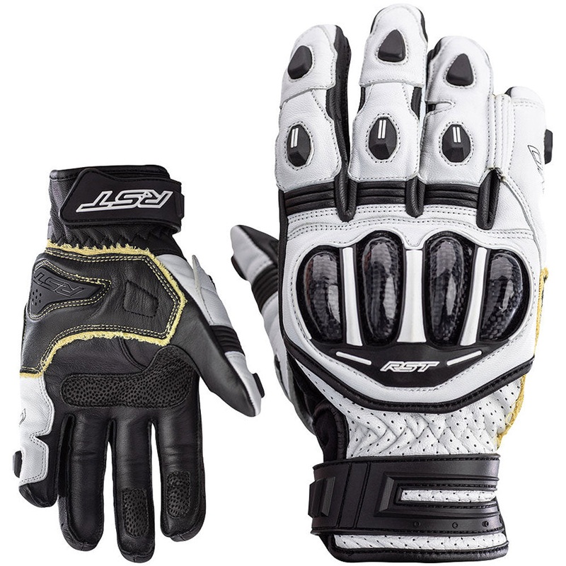 RST Tractech Evo 4 Short CE Gloves White Black XS White