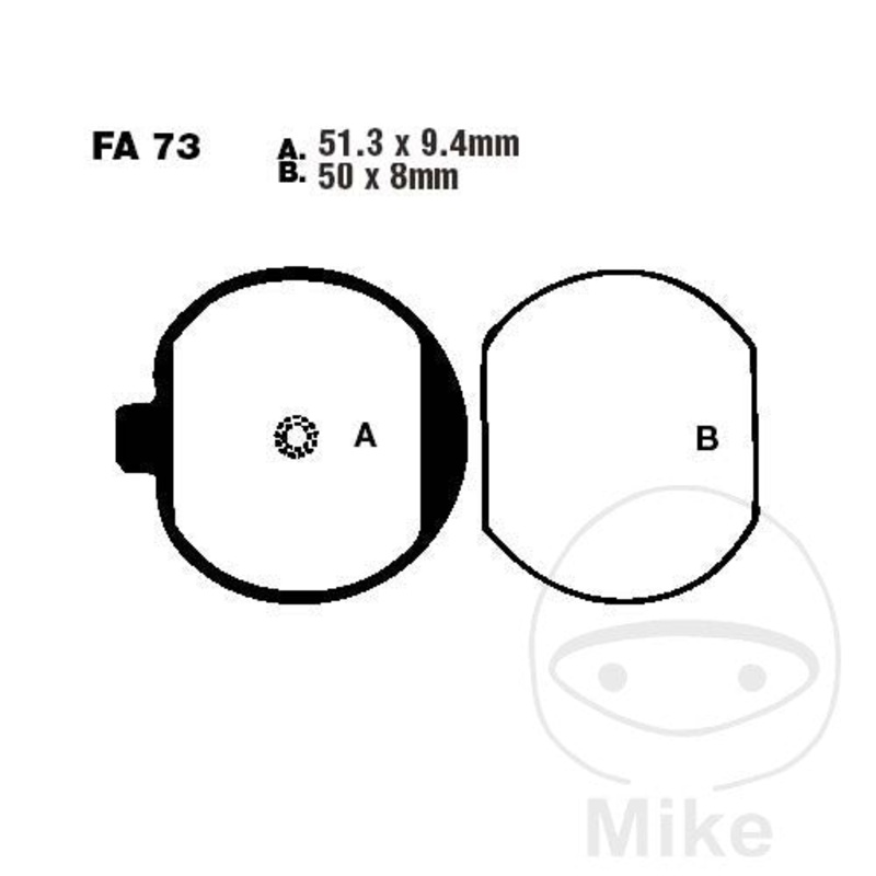 FA073 EBC Standard Organic Brake Pads