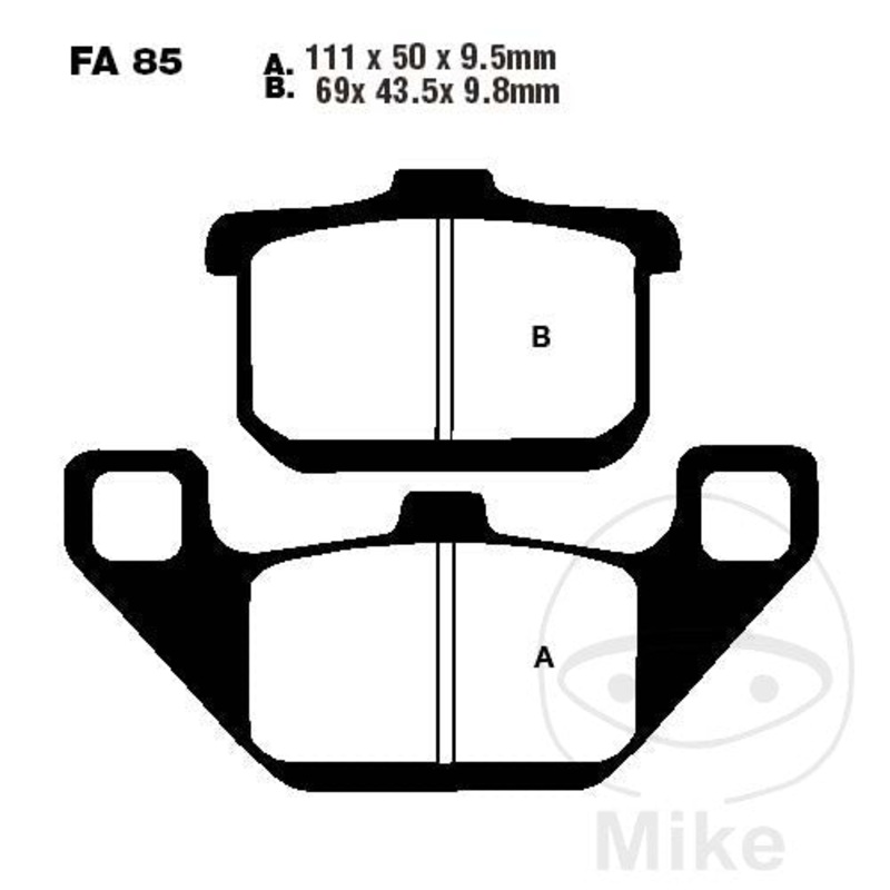 FA085 HH EBC Double-H Sintered Brake Pads