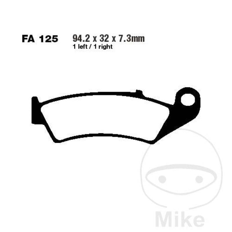 FA125 R EBC ATV & Dirt Sintered Brake Pads