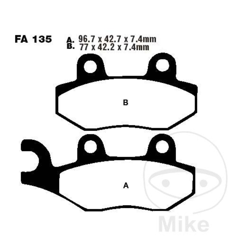 FA135 TT EBC Carbon Organic Brake Pads