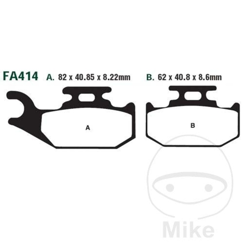 FA414 R EBC ATV & Dirt Sintered Brake Pads