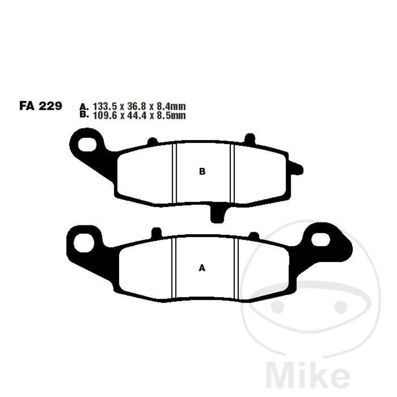 FA229 EBC Standard Organic Brake Pads