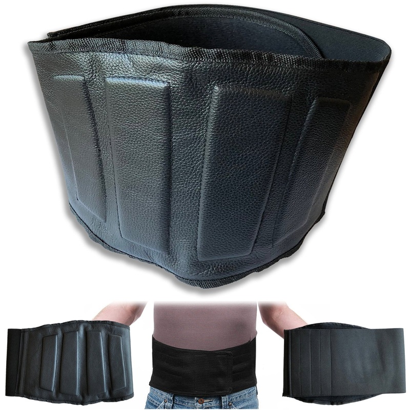 Leather Kidney Belt Black XL