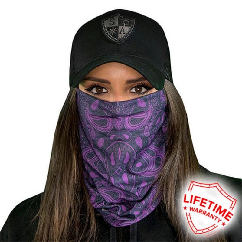 Purple Paisley Neck Tube