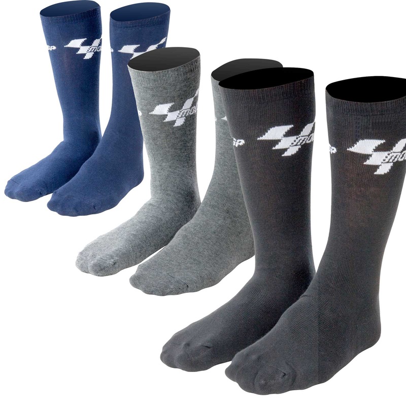 MotoGP Pack Of 3 Everyday Socks Black/Blue/Grey