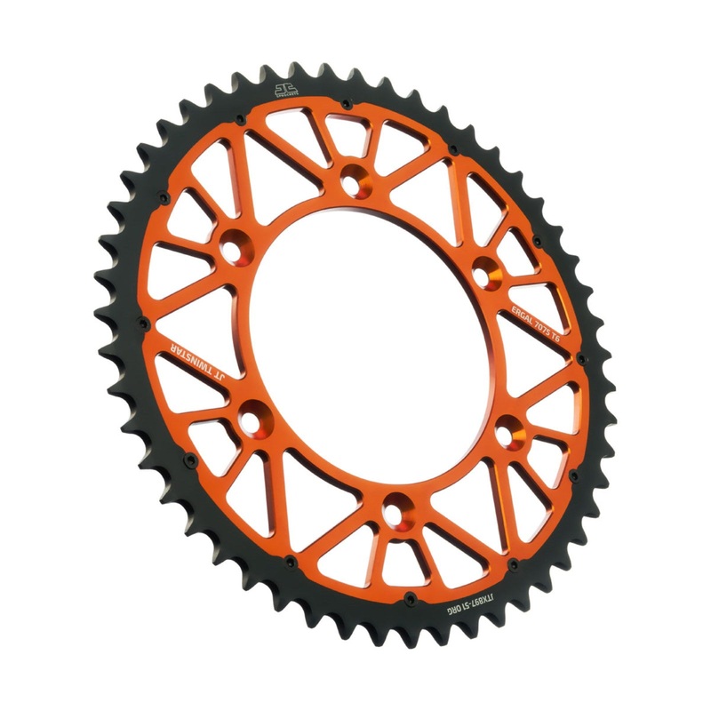 JTX897.51 Orange Twinstar Rear Sprocket