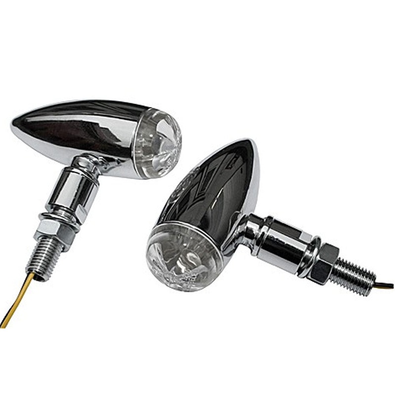 LED Chrome/Clear Torpedo Indicator Micro Bullet