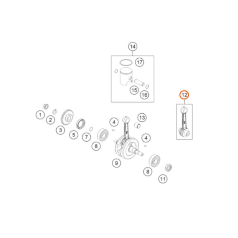 45230015000 Conrod Repair Kit SX 50 2009 – 2024