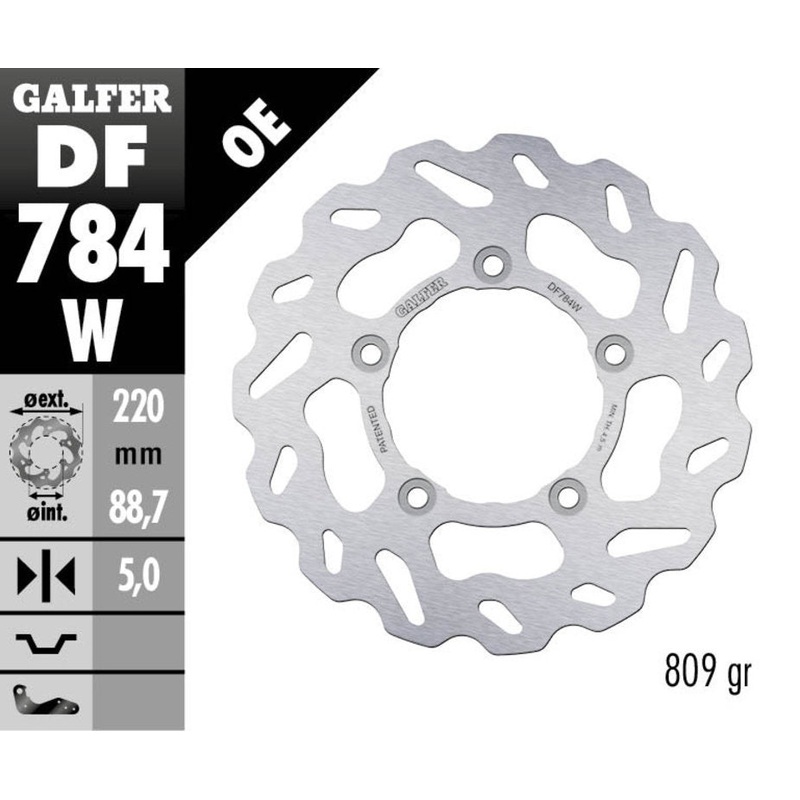 DF784W Galfer Rear Wavy Disc