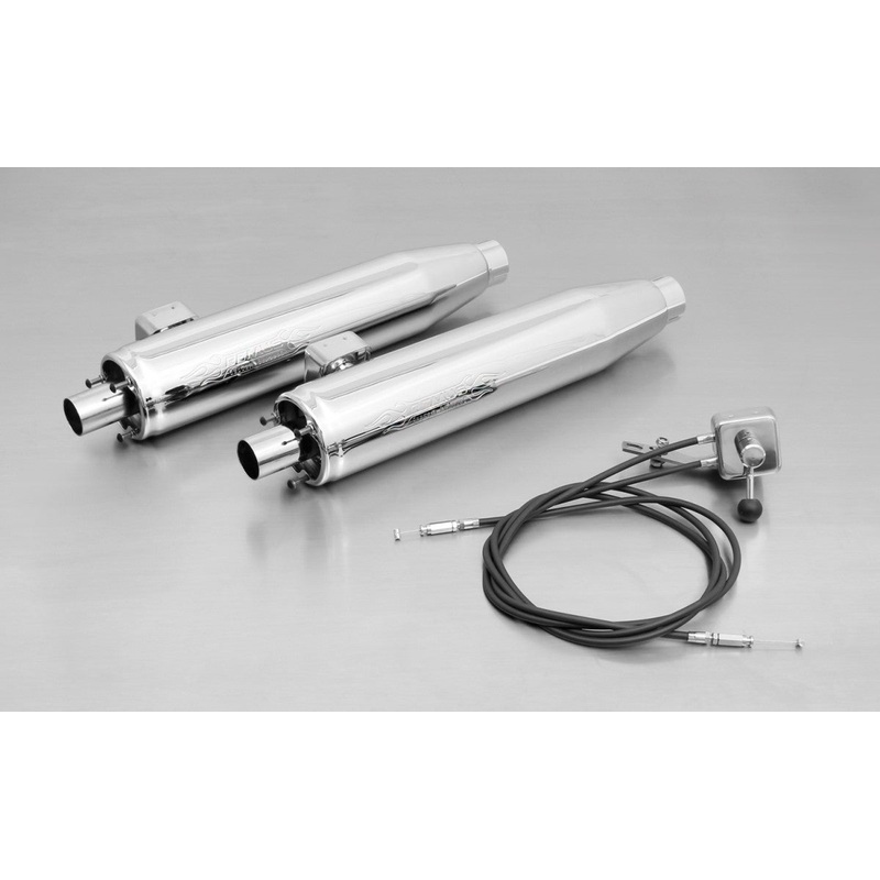 Harley Davidson Sportster 14-16 XL2 Remus Slip On Chrome Exhaust Silencers