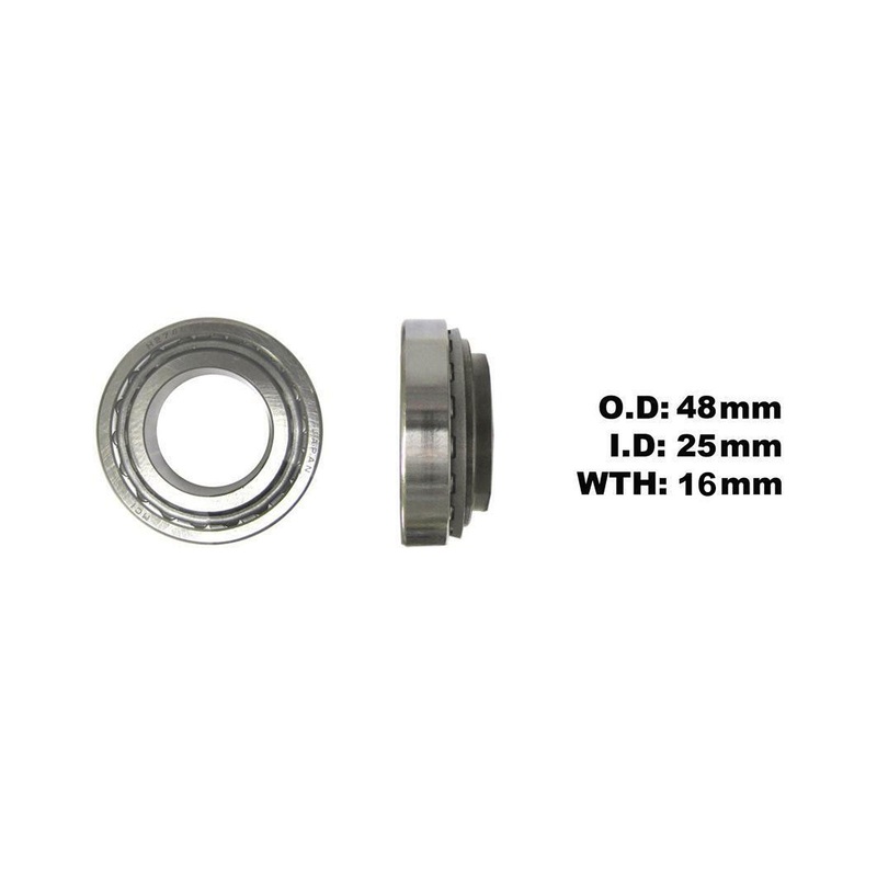 Steering Head Stock Taper Race Bearing (Single) Size 25x48x16mm