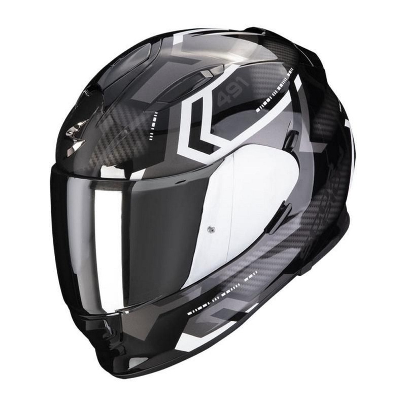 Scorpion Exo 491 Full Face Helmet Spin Black White XS / 54cm