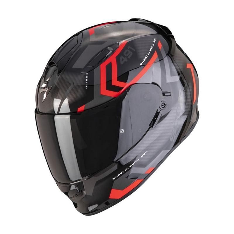 Scorpion Exo 491 Spin Black Red Full Face Helmet 2XL / 63-64cm
