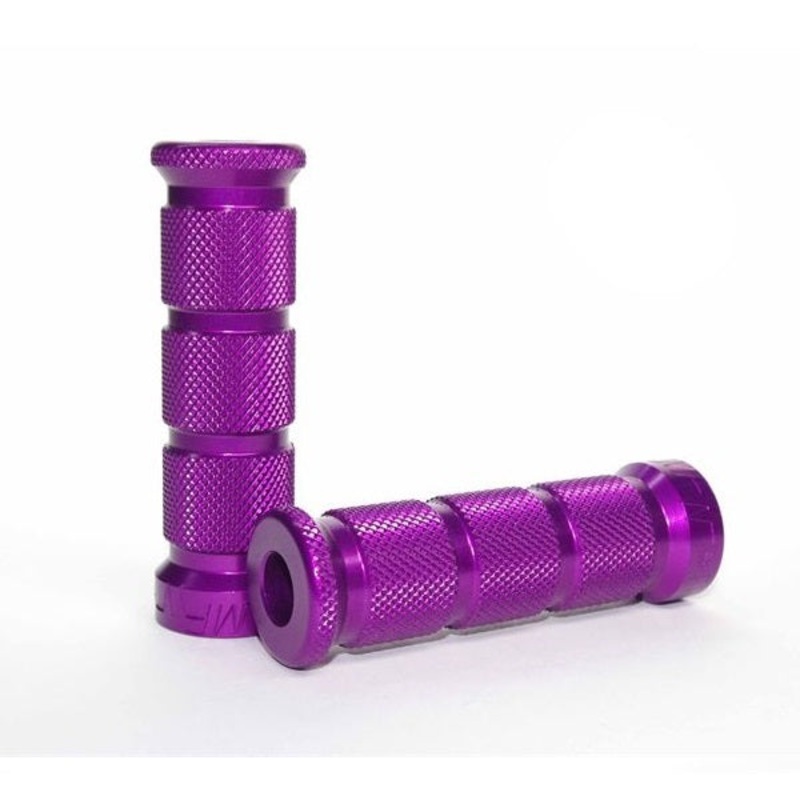 Round Purple Footrests Pair