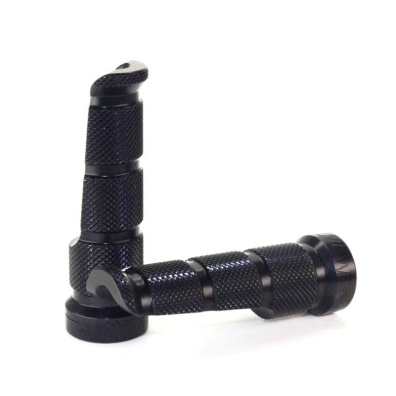Tapered Black Footrests Pair
