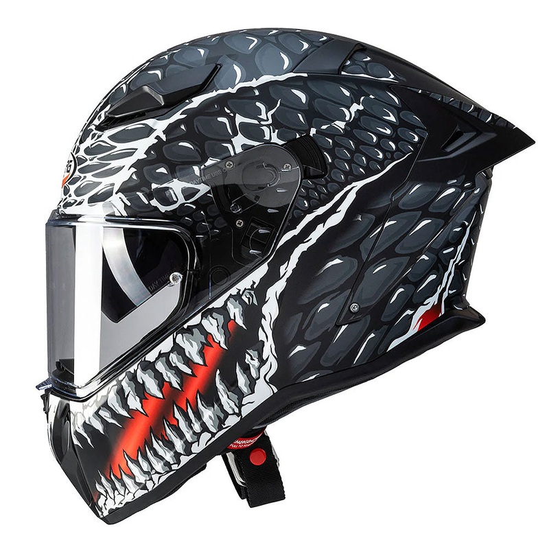 Caberg Drift Evo II Crok Matt Black Grey Red Full Face Helmet Matt Black XS / 54cm
