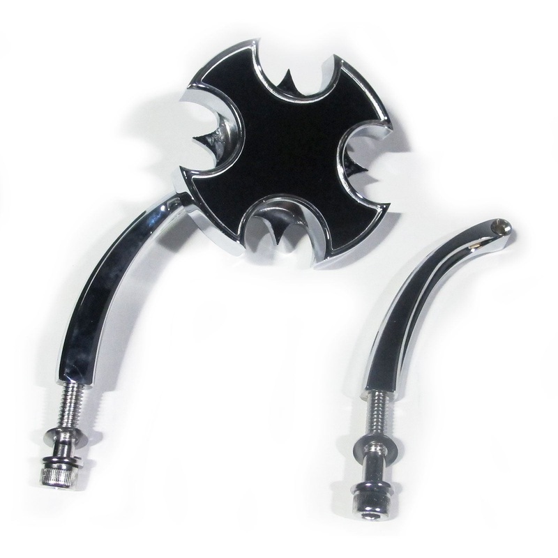 HD Tribal Cross Mirror Chrome Universal 5inch