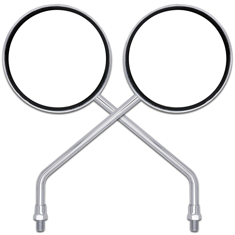 Universal Mirror Set Chrome Round 10mm (Standard Thread) Pair